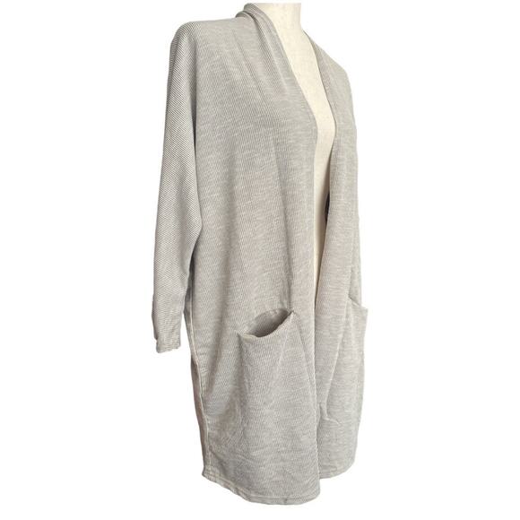 New Donni Ribbed Sandwash Open Front Cardigan - Picture 2 of 9